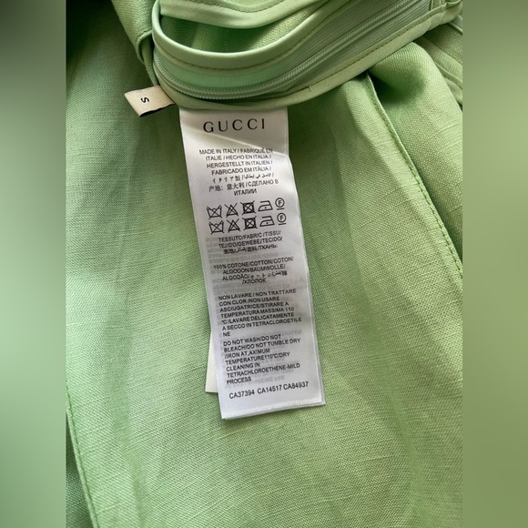 Gucci Green Viscose & Linen Pleated Skirt pre-owned size S - Picture 11 of 11